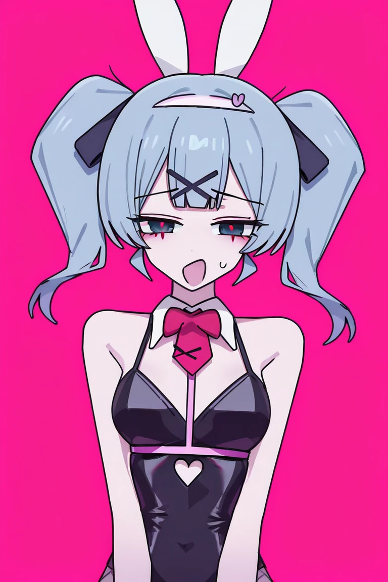 power,(A white border around a red rectangular background:2.5),head looking up,lie on one's side,Expose the back,ahegao face,C cup,whitesweater,High detail,Moles under eyes, Heart-shaped pupils,Love pupils,cropped shoulders,Lots of hearts,Fleshy thighs,highly rendered,detailed face with