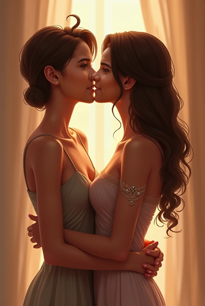 (8K、Raw photography、top-quality、masterpiece:1.2)、(realisitic、Photorealsitic:1.37)、ultra-detailliert、超A high resolution、Identical twin sisters hugging、see the beholder、beautifull detailed face、A smile、Constriction、(Slim waist) :1.3)、Tank Tops、Beautiful detailed skin、Skin Texture、floated hair、profetional lighting, fix face, fix faces, pretty face, looking at camera, Skirt, (Skirt)