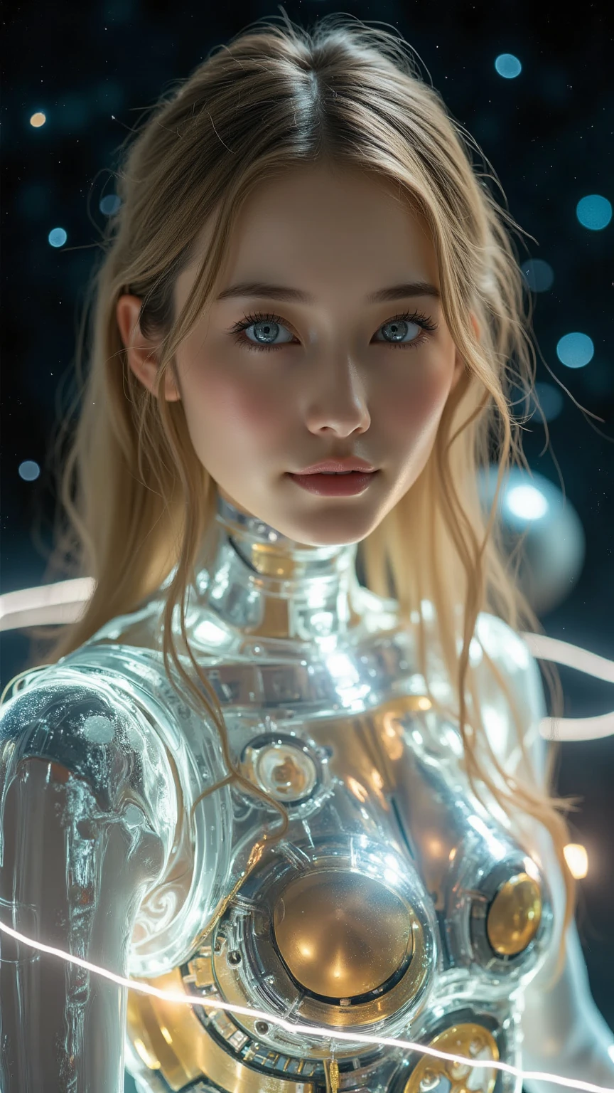 Female Scientist Android A breathtaking sci-fi portrait of a female android resembling a Swedish ...