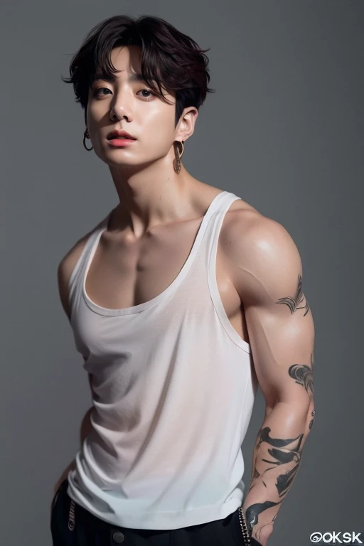 Jungkook BTS, muscular and marked