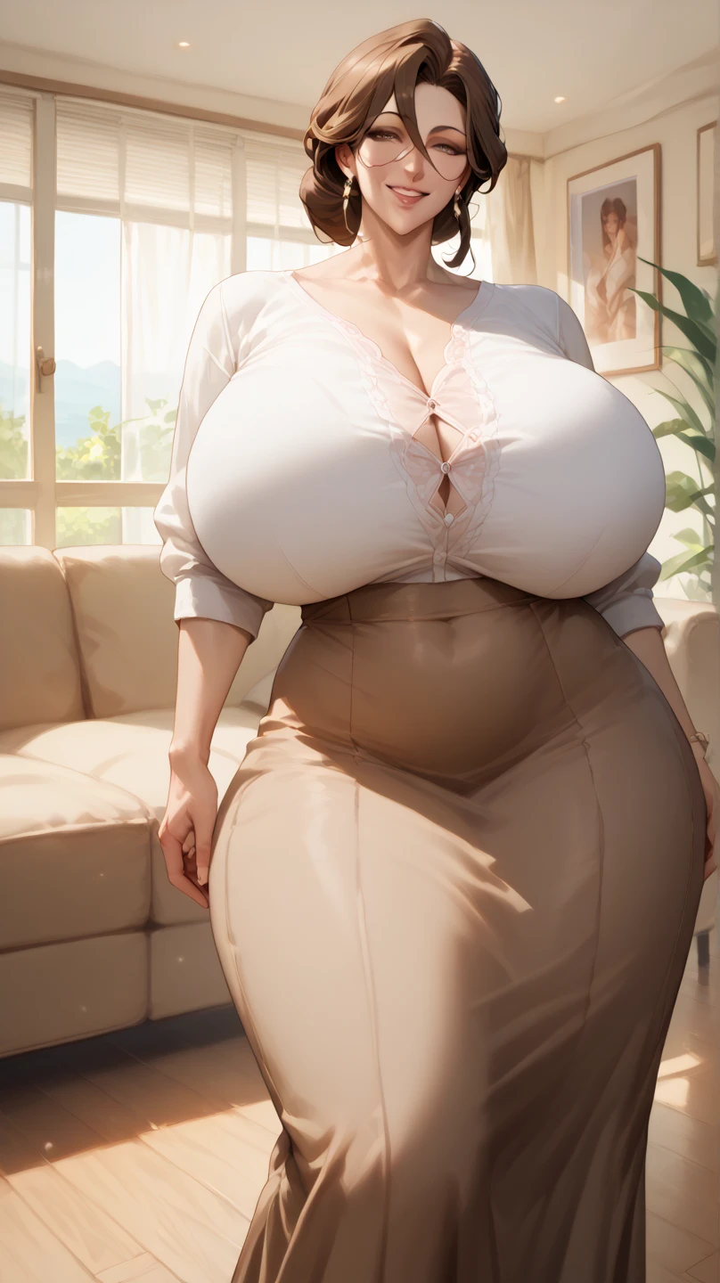 ((masterpiece)), (best quality), (detailed), (1 woman), huge chest, exposed breasts, in the bathroom, mother, milf, open mouth, fat, thick thighs, , beautiful eyes, thick body, green eyes, small panties, white sweater.