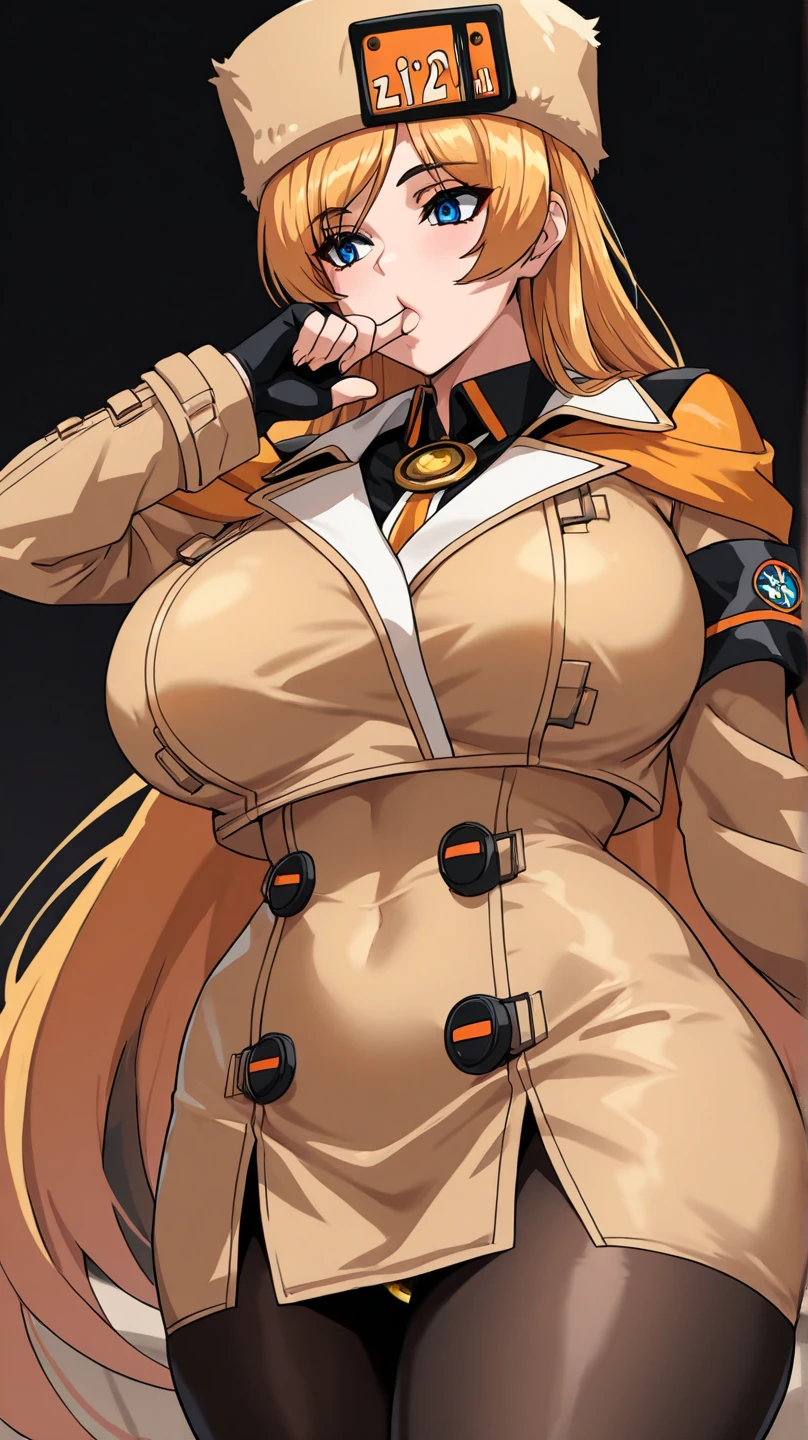 masterpiece, highest quality, High resolution, 1 girl, ticker, Ahoge, big breasts, race_Queen, leotard, Jacket, embarrassing,closed mouth, field, 