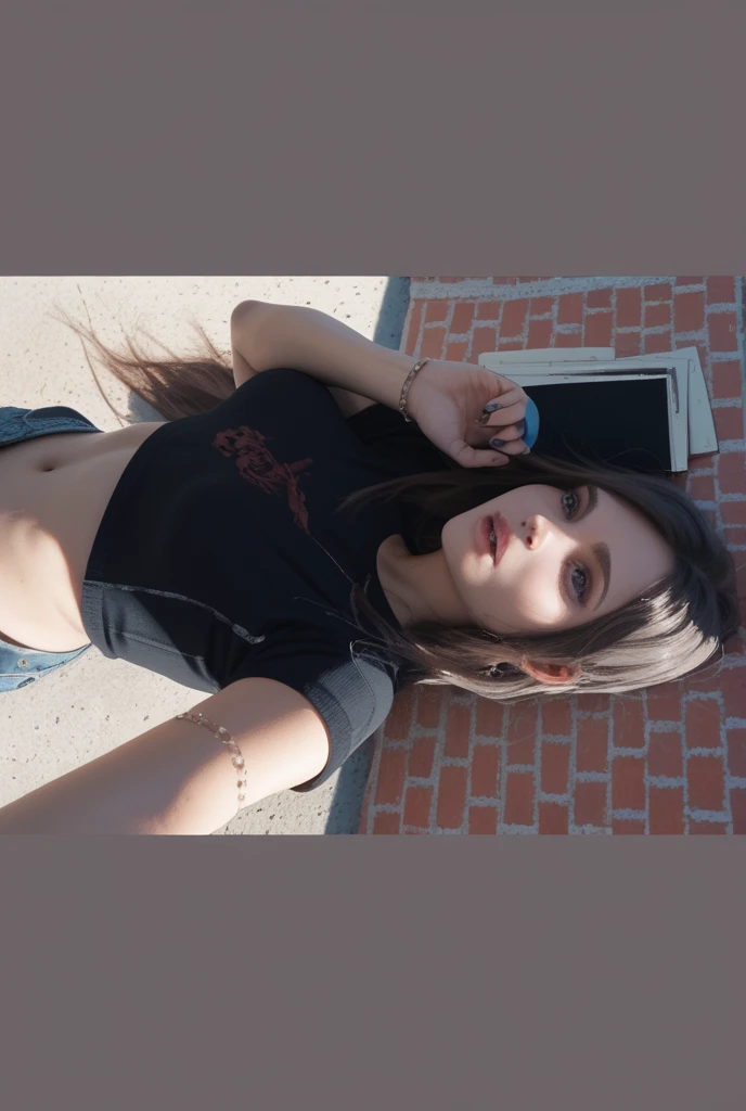 SA22 mulher vestindo uma camisa florida e jeans azul, (25 anos), olhos castanhos, cabelo castanho claro, bochechas rosadas, hiper realista, 4k, obra-prima, bonito, de frente para o espectador, headshot, ((pele branca)), decote, selfie espelho, maximum details