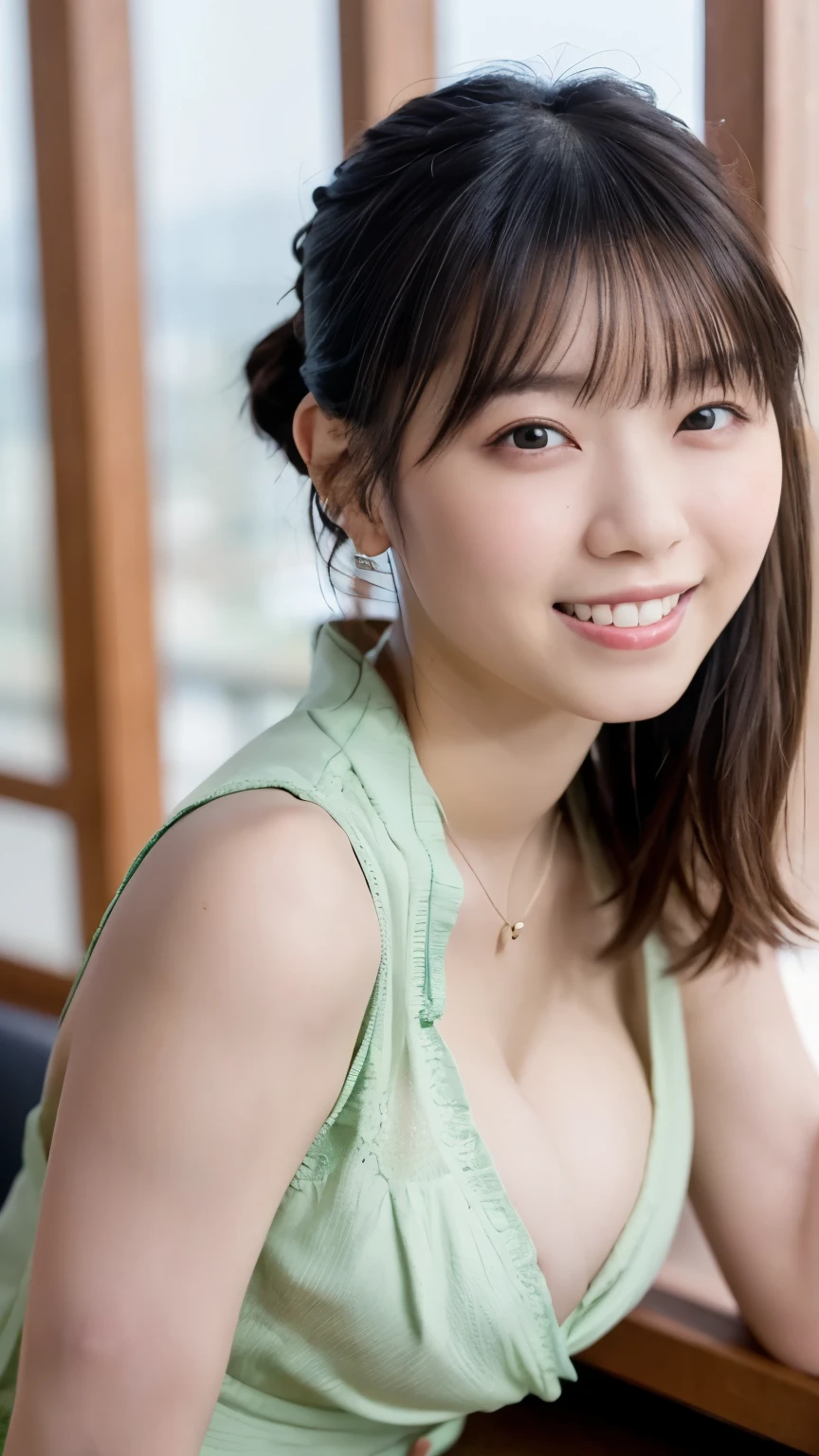 ulzzang -6500-v1.1, (Raw photo:1.2), (Photorealsitic), a beautiful detailed girl, (Real: 1.4), extremely detailed eye and face, beatiful detailed eyes, (( ladies winter fashion:1.3, Ultra-realistic pantyhose:1.2、The background is a very beautiful illumination))、selfee、instagram、game_nffsw, huge filesize, hight resolution, ighly detailed, top-quality, [​masterpiece:1.6], illustratio, ighly detailed, nffsw, finely detail, top-quality, 8k wallpaper, Cinematographic lighting, 1girl in, 17 age, perfect body type, cute droopy eyes beautiful big eyes、Pieckfinger, ((masutepiece)), Best Quality, 1girl in, eye shadow,  Portrait, ((FULL BODYSHOT:1.4))、(Very affectionate smile:1.2)、realistic skin textures、shinny skin、