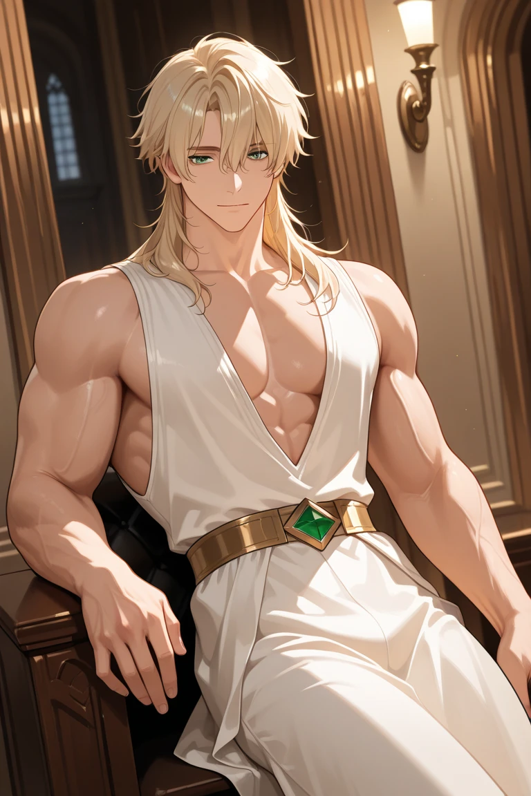 (man:1.5),1 man,male, muscle, 1boy, muscle, pectoral, muscular, Mature man,45 year,1 man,macho man,perfect body,an extremely delicate and beautiful detailed face,((blonde hair,nice hair style,short blonde hair)),(((blonde very short beard, blonde very short beard))), (((blue_eyes:1.3))),intricate eyes,beautiful detailed eyes,symmetrical eyes,perfect face, nice hair style,perfect proportions, thicc, ((detailed face)),macho man,
(male caucasian prince),prince,
(((lustrous skin:1.5,tanned skin,bright skin: 1.5,skin tanned,shiny skin,very shiny skin,shiny body))),powerful,heroic,nsfw,
caucasian,elegant,
(open toga, arab fashion,arab toga, jeans,white shirt, masculine features, modern style,arab clothes),(((blue toga, blue toga outfit, wearing a blue toga:1.3,arab blue toga))),(arab jewelry,intricate necklace),((bulge in pants)),(((intricate outfit,intricate clothes,ornate outfit))),
(dynamic pose:1.0),embarrassed,(centered,scale to fit dimensions,Rule of thirds),
inside,indoor,((room in a greek temple:1.3,columns of a greek temple:1.3)),scenery:1.25,((intricate scenery)),((winter decorations)),
(Glossy winter ornaments),highres,sharp focus,(ultra detailed,extremely detailed),(photorealistic artwork:1.37),(extremely detailed CG unity 8k wallpaper),(((vibrant colors,vibrant theme))),(intricate),(masterpiece),(best quality),