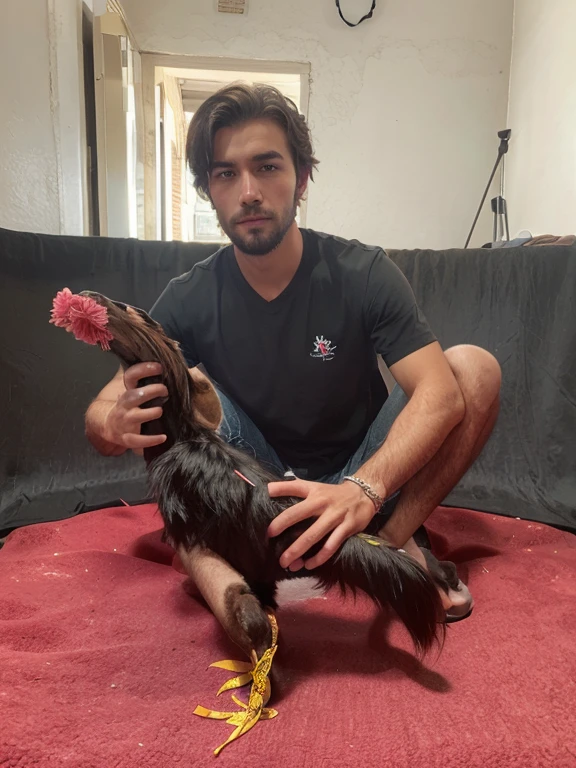 ((((hyena, feral)))), indoors, masterpiece, high quality, realistic, detailed background, ((((rear view, lying on belly, pseudo-penis, anal, backwards penis)))