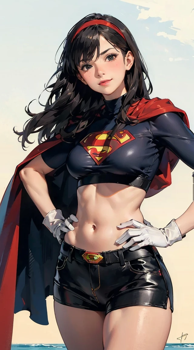 1female,16 yaers old,Huge breasts, 独奏, Supergirl,superman logo, space,White transparent court costume, Pornographic exposure,Exposure of bikinis,space ship,cyber punk perssonage, She has long flowing hair, Bare genitalia, standing on your feet,Bigchest,Wet straight hair,sweat profusely,drenched all over the body, From the front side, hair straight, mostly cloudy sky,(((tmasterpiece),(Very detailed CG unity 8K wallpaper),best qualtiy,cinmatic lighting,detailed back ground,beatiful detailed eyes,Bright pupils,(Very fine and beautiful),(Beautiful and detailed eye description),ultra - detailed,tmasterpiece,)),facing at camera,A high resolution,ultra - detailed),,Very long hair,legs are open,Emotive expressions,Open-mouthed,Chest sagging,nakeness, Bulge,Expose the genitals,revealing breasts,Camel toes,with no underpants,extremely large bosom,Extremely colorful,Most detailed,fully body photo,The face is well lit