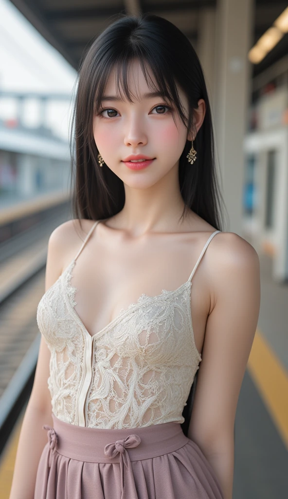 primitive,, (((Two girls,duo,caressing the))),Nikon Z 85mm, award-winning glamorous photography,((Best quality)), ((Masterpiece)), ((Realistic)), 18th century, Vintage image, Beautiful Asian woman wears, Push Up Sexy Breasts, Adjustable Bra Set Without Steel Ring、Bride in cute underwear、Cute bra、Earrings、(((Trendy hairstyles))), 25 years, (Small breasts),(Alebriès Art Style), sitting outside a café in Paris, Dream castle in the background, small, ((Small breasts)), Innocent, Flower pedal in the air,  ((freckle)), Intricate details, Highly detailed, Sharp focus, professional, 4K, spring flowers blooming, divine rays, Hand model, stunning blue eyes, small, Delicate, Innocent, high resolution, Detailed facial features, High detail, Sharp focus, smooth, Aesthetic, Extremely detailed, photore_\(Small Breasts\), Photorealistic, Realistic, Post-processing, Maximum detail, Roughness, Real life, Ultra photo realsisim, Photorealism, Photography, 8K  UHD, Photography, light SEMI-SILHOUETTE, Asian face