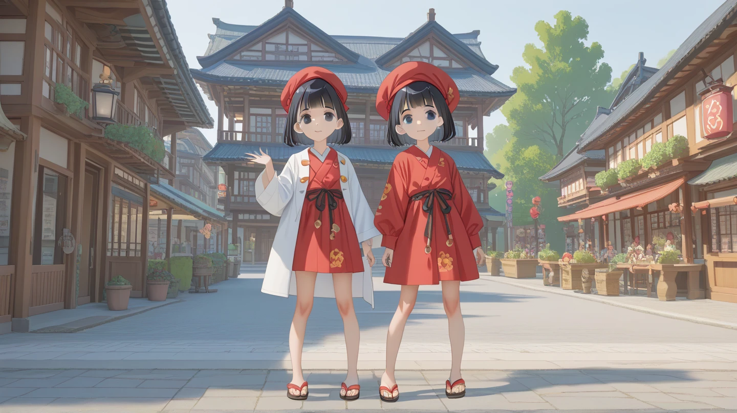 1girl,<lora:nagato_scarxzys:0.7>,japanese clothes,long sleeves,wide sleeves,detached sleeves,bare shoulders,hakama,hakama short skirt,hakama skirt,red pleated skirt,white kneehighs,red footwear,