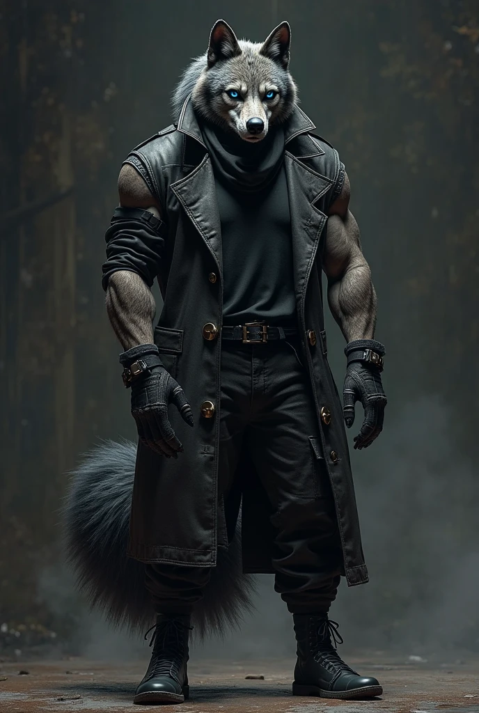 Posing, Male, 30 years old, (howling:1.8), (black leather jacket:1.8, anthro, wolf ears, (black fur:1.5), wolf, forest background at night, 8k, hi res, (best quality, masterpiece), red glowing eyes, (wolf tail:1.5), detailed fur, realistic, blue jeans