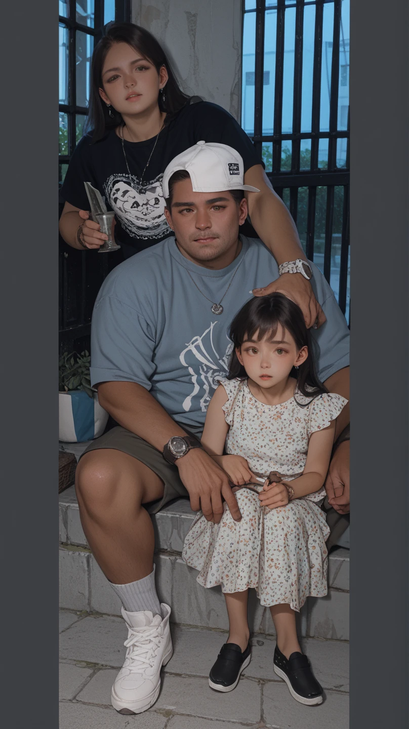 Girl with very small height standing on the hand of a boy
