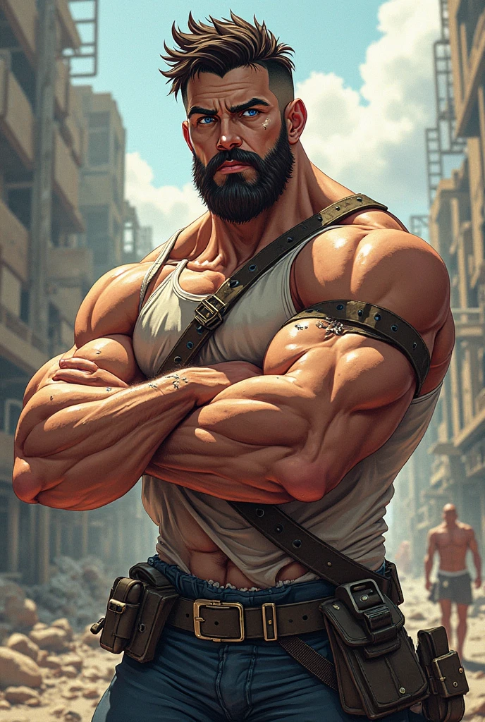 nft image of hritik he’s looks I’m clean shaved and look like an hritik Roshan ) the image should must look like abnormal nft make it like an art or cartoon make it muscular 
