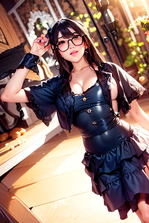 wear glasses,Round frame glasses,