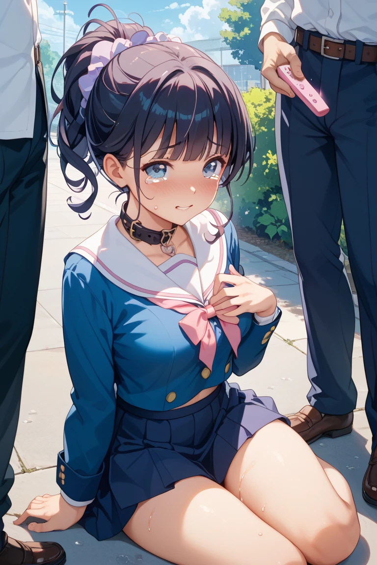 table top、High resolution、2 people、2 peopleの女の子、twins、2 peopleの可愛い女の子、big and full breasts、naughty body、underwear only、see-through、pink lingerie、throw、sit on the seat、Looking up at me、confused face、blush、black pantyhose、The shape of a woman&#39;s private parts is clearly visible、nipples are visible、navy checkered skirt、micro mini skirt、very short skirt、trainの中、train、molestation、A man touches my body、a lot of people、in the crowd、man sitting next to、A man also touches my thighs、open your legs、no panties、Pick up your clothes、Naked breasts、