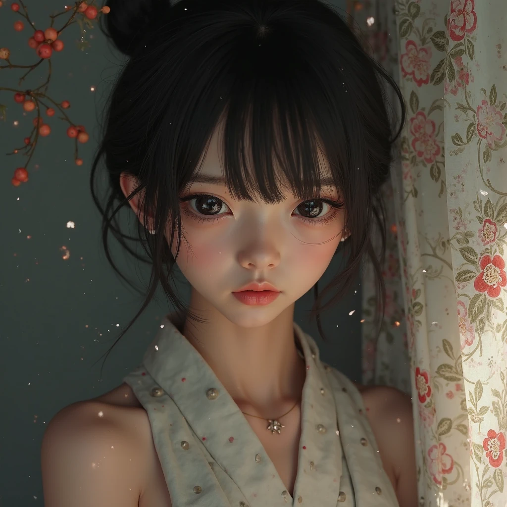 best quality, face focus, soft light, ultra high res, (photorealistic:1.4), RAW photo,
1japanese girl, solo, cute, (pupil, lights in the eyes), detailed beautiful face, (small chest),(high resolution detail of human skin texture),
(long hair),
indoor,
Damask Shirt Dress,
(portrait)