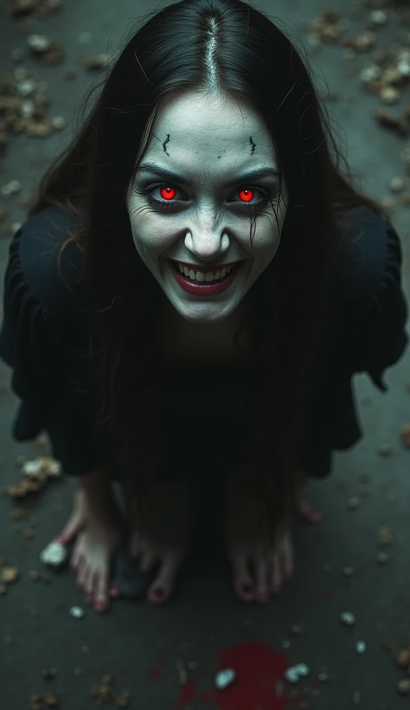 Make a dreamy mysterious horror style image symbolizing repressing an emotion; stifle laughter or repress a retort, symbols