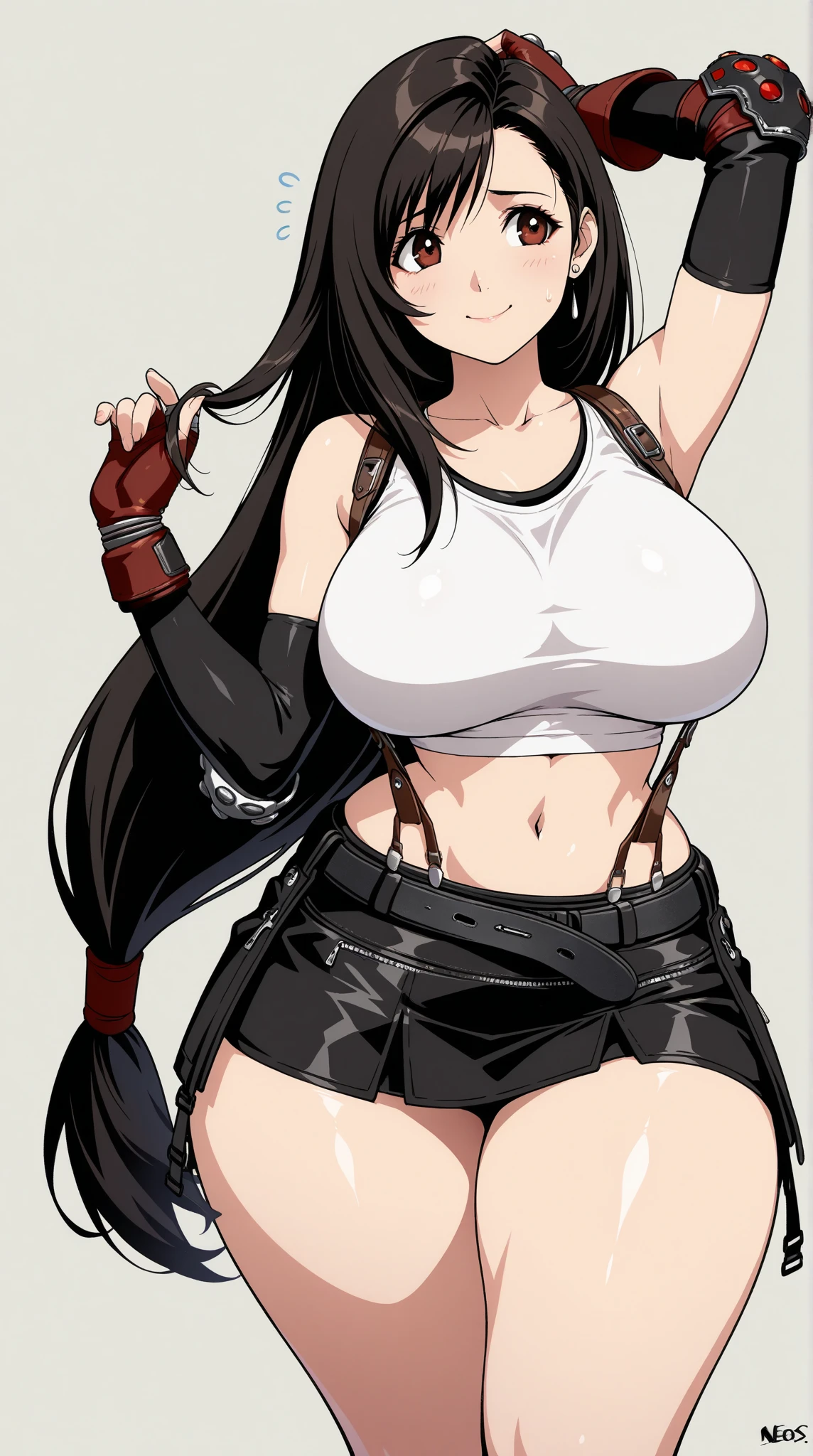 , solo, 1girl, justine courtney,  hair over one eye, long hair, masterpiece, best quality, highly detailed, a girls with a gun, evil smile , open mouth, sexy gaze, badass
pose , evil smile, smile, (nsfw) not safe for work, guns blazing, anime girl with long hair, beautiful long
haired girl, navel, evil expression, exposed belly, exposed navel, exposed midriff, exposed lower belly,
long black pants, crop top, cleavage, unbuttoned leather pants ,open fly, low rise black leather pants,
leather jacket, holding a gun, outdoor,street,road, navel piercing
