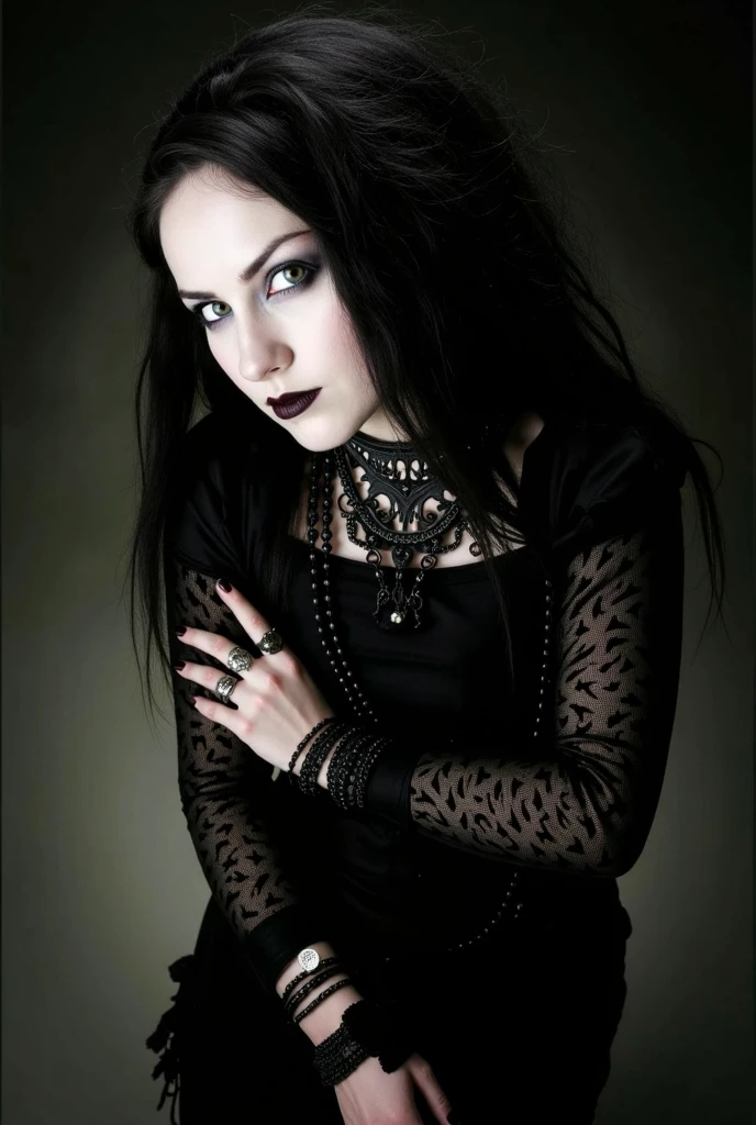 Amy Lee , textura 4K, alta qualidade, imagem 8k, alta qualidade de imagem,com roupa preta , cabelo longo, com detalhes , extravagante, , inspirado na musica imortal, CORPO INTEIRO(Amy Lee),((Amy Lee cantora)) Gothic Metal