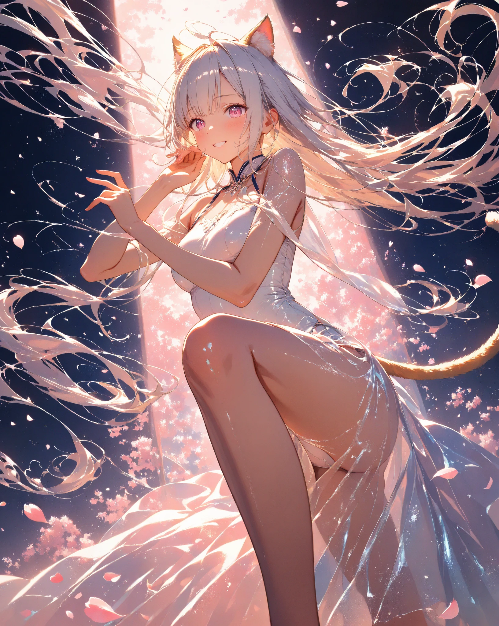 shiny thin hair, very long hair, ponytail, cute face, sweet slightly curly hair, fierce fighting, magic, (Jewel-like eyes), princess, feathered headdress, (Noble dress), (Pure white gloves decorated with platinum), (White knee socks), (Delicate silver armor), carrying a beautifully decorated slim sword, taking on the challenge, dignified expression, temple, light streaming in, pinch, torn clothes , gloves , thighhighs, navel, torn dress , anklet, revealing clothes, holding a trident , blush, (Holding and forcing (sex)), ((clothes ripped until naked)), penis in vagina, (semen in vagina), (semen overflowing), excess semen, (fantasy)