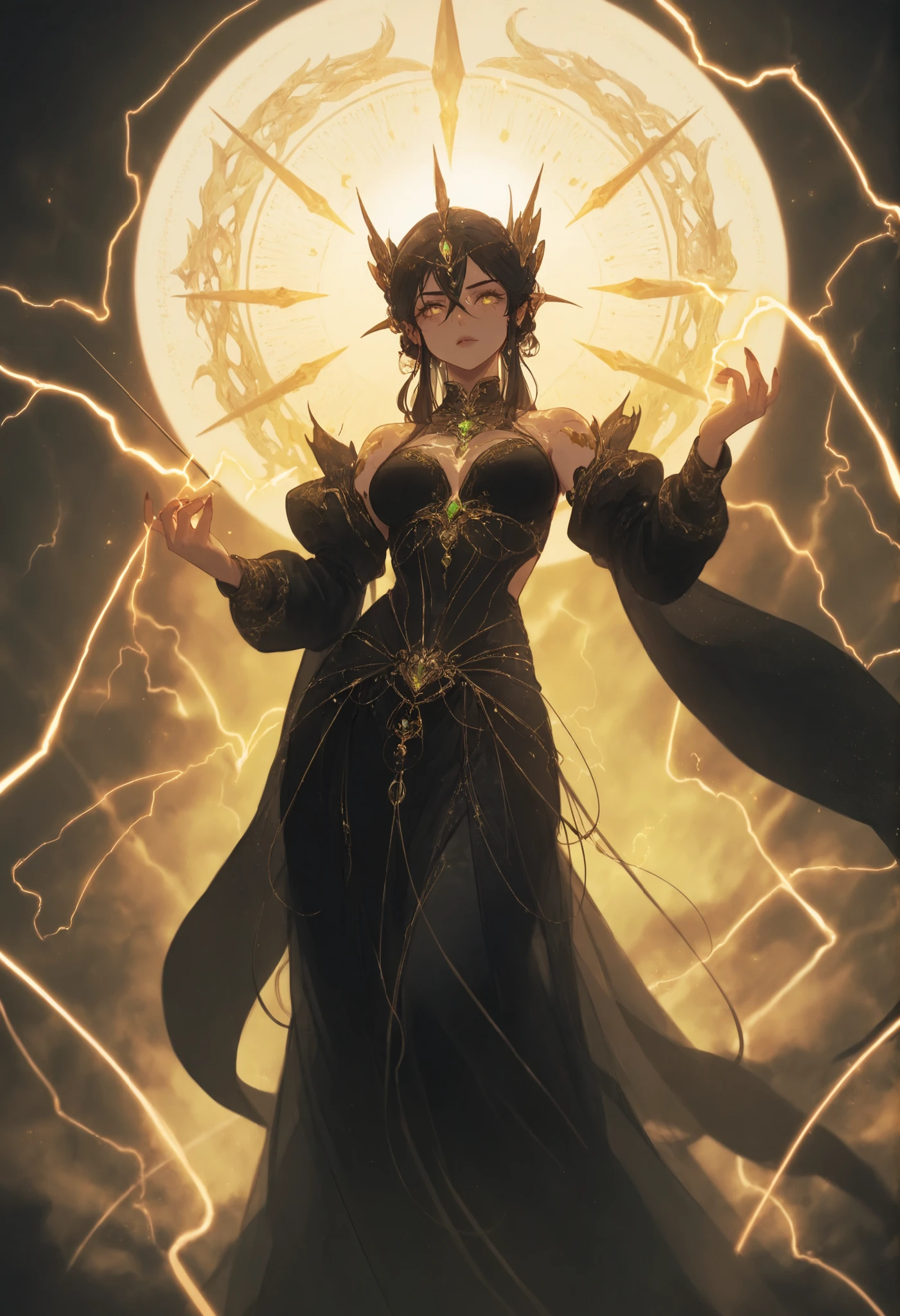 1girl,stormsoul_dancer, lightning_scales_conducting_choirs, twin_daggers_called_thunder_and_silence
,masterpiece, best quality, newest, highres, absurdres,