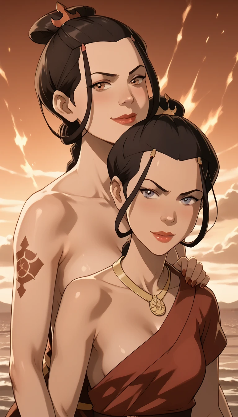 Young man with dark hair and deer antlers、Japanese style fantasy costume、Loincloth、The swelling of an erect penis in the groin、Nipples、Full body illustration、Solid color background