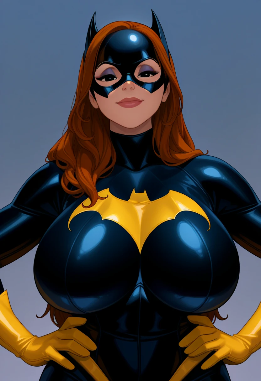woman in short dress, curvy, pinup, batgirl