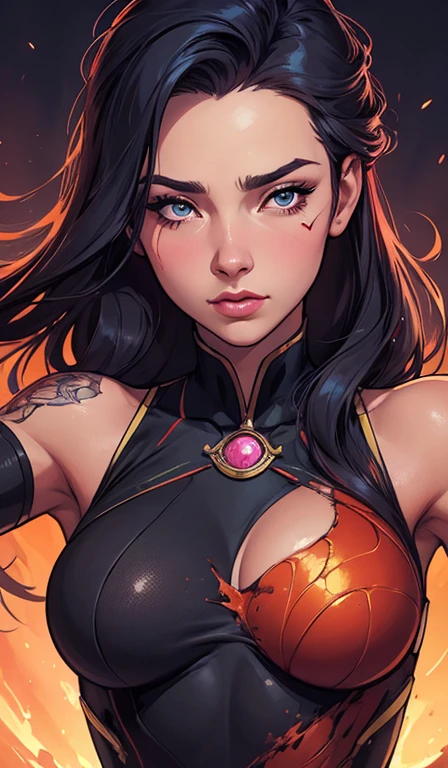 Splash art of Bat Girl in her full athletic figure, showcasing the splash style of bright color paint with heavy contours and hyperdetailed intricacies. This masterpiece is rendered using Unreal Engine, bringing out the fantastical and intricate detail in every stroke. The splash screen comes alive with complementary colors, creating a captivating fantasy concept art that resonates in 8k resolution. Every brush stroke is meticulously applied, with paint dripping additively to enhance the depth and textures, all in a highly detailed and realistic manner.
