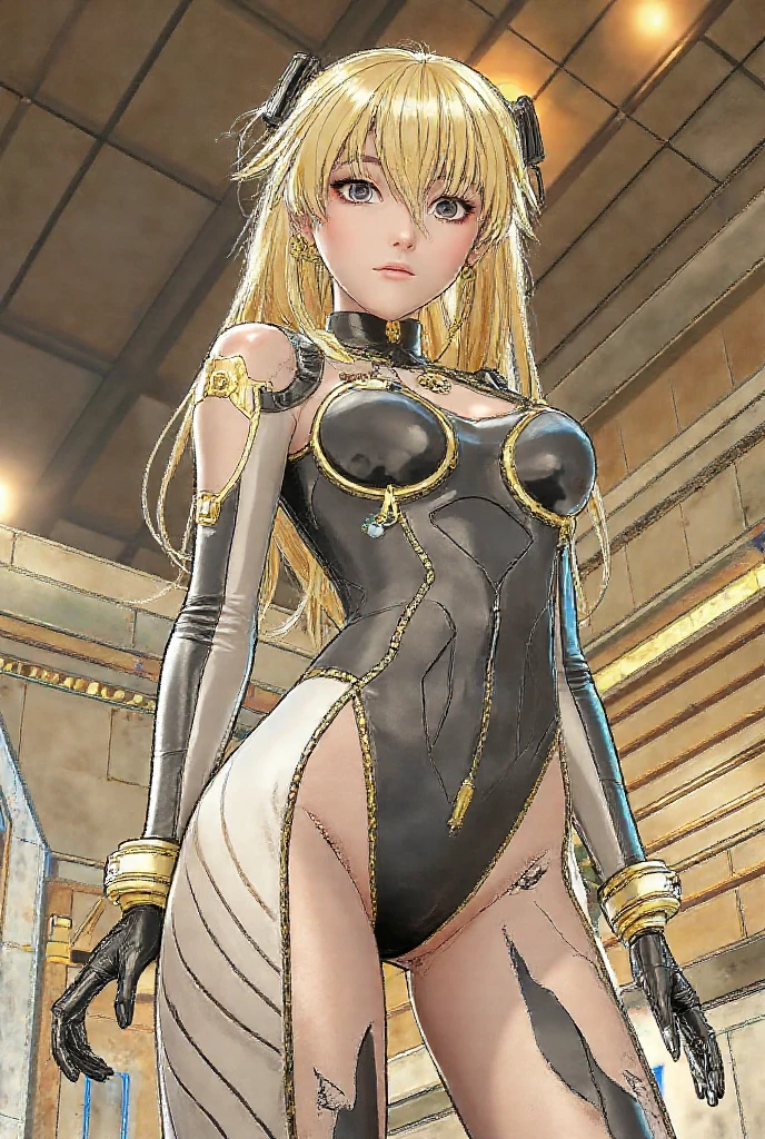 ２A Japanese girl with blonde twintails、Female Combatant、Close-up of a girl wearing a red tank top、Purple Skirt、White panties、Black fishnet stockings、Black shiny boots、Saiyan Girl, wonderful, Nano Girl, Female body type, Inspired by Hiromu Arakawa, Anime Manga Robot!! Anime Girls, Fubuki, Full Body Suit, by Hiromu Arakawa、wonderful, silk, Beautiful and attractive anime , Anime Girls of the future, tears,Drooling,Pee,Sweat,Tongue out,incontinence,Peeing、Estrus、Eyes wide open,Estrus,Blushing,Nipples are erect,Face is hot、Lust、incontinence、Armpit Hair、pubic hair、Nipples are erect、Red lips、Red tongue、Sticking out tongue、Her skirt is flipped up、Panty shot、White panties！、Sweatまみれ、wet