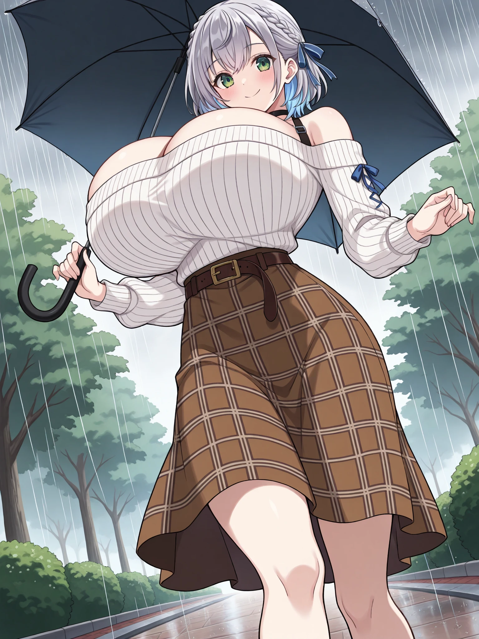 (masterpiece, Highest quality), 1 person、One person、Kindergarteners、、6 years old、child、childの小さな体, 幼いNeferpitou, ange eyes, Gray Hair, Wavy Hair, Short Hair, Curly Hair, Animal ears, Hair between the eyes, Cat girl, cat tail, tail, Cat ear, joint, doll joint, shirt, Long sleeve, pantyhose, collared shirt, blue shirt, question mark, shoes, shoes下, Hunter x Hunter, Neferpitou, doll joint*, (joint:1.4)、Leg spread、Open your legs、Pussy、Thick white love juice、Drip a large amount of love juice、orgasm、Background Nature、Intense masturbation、Intense masturbation、(Huge breasts:1.7)、blush、Embarrassed expression、Pleasure、Sit with your legs apart、Spread your legs、orgasm、Pee、incontinence、Deep cleavage、Pussyに指を入れる、sexual behavior、Sex、Very large breasts、Massage the breasts、From below