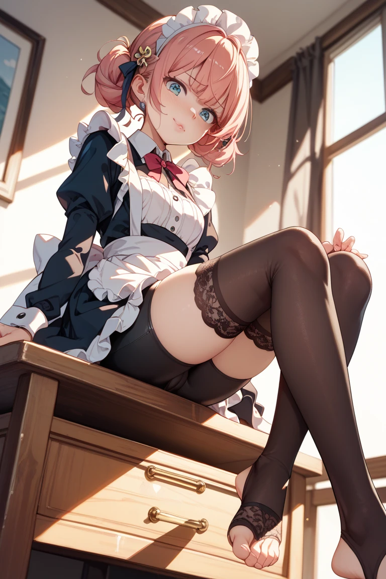 Arima Kana, (Red eyes:1.5), Bob Hair,smile,Redhead,Small breasts,(Bunny girl:1.5),(Black Playboy Bunny:1.0),Bunny ears headband,Fishnet tights,Stiletto heels,Peeking from below,whole bodyがイラストに入るように
break looking at viewer,whole body,
break indoors, stage,
break (masterpiece:1.2), Highest quality, High resolution, unity 8k wallpaper, (shape:0.8), (Beautiful and beautiful eyes:1.6), Highly detailed face, Perfect lighting, Extremely detailed CG, (Perfect hands, Perfect Anatomy),