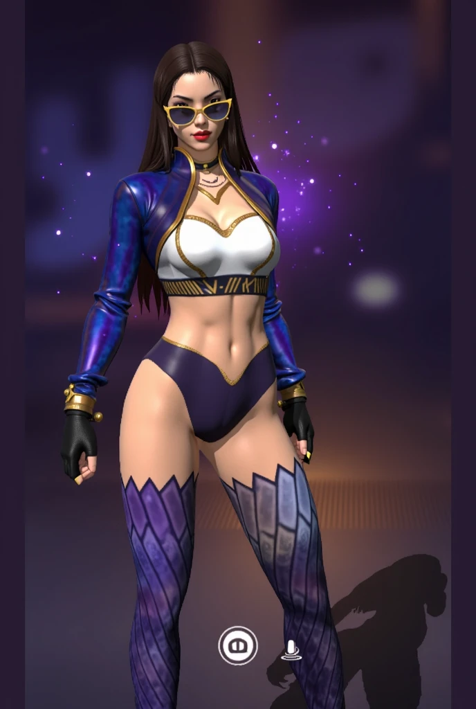 (Chef d'oeuvre,8k)Une femme en tenue violette et plumes pose, Kelly Hu ,Poser pour un combat complexe, diesel punk female, wearing a purple detailed coat, Peacock-themed clothing, alluring mesmer woman, Ornate cyberpunk dresses, in clothes! highly detailed, Dark purple and cybernetic hair, Saints Row Fursuit Tails Mod, robe. extremely high detail