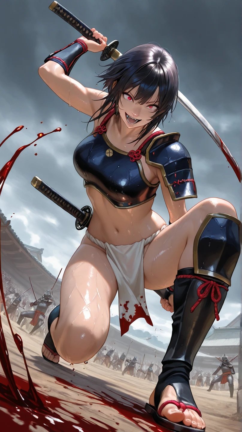 looking back at viewer、On all fours、Both eyes open、peasant girl、Commoner Girl、Raped by many male samurai and male farmers、Sex、Titty fuck、Blowjob、Half naked、Nipples、Penis insertion、Pussy、、Covered in semen、Girl、Girl、Short、Lower school year、Younger、Baby Face、flat chest、Crying face、violent、In rural areas and fields、Edo Period、Dynamic Angle、masterpiece、best quality、ultra-detail、Sweat、forehead、Resistance to escape