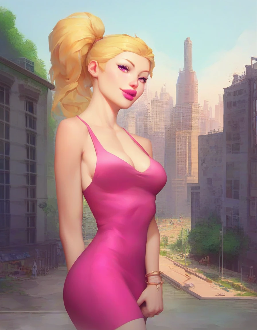 An extremely, insanely beautiful stunning gorgeous pretty cute sexy busty mother with a gorgeous beautiful face, extremely bright snow white fair stunning flawless lush shiny white skin, and complexion, gold blonde hair tied in a cute pony hairstyle with hair ornament, flowers and red ribbon hanging on hair bun, age 56, oceanic stunning shiny big shiny blue eyes, bright pink cheek blushes, brown-black eyelashes, pink puffy lips, pink nails, goddess-like extremely cute sweet smile, face full of life, wearing a gold necklace, feet anklets, wearing a sexy short loose revealing thin-soft bright red floral thread robe-like-dress, front open lower back hanging yellow sweater, yellow shiny heels, gold bangles, looking at the viewer, standing straight, insanely tight skinny perfect X hourglass figure, round wide perfect hips, perfect bouncy round breasts, perfect round plump ass poking out of her dress, holding a pink purse, a big market store in the background, day time, show full body from head to feet.