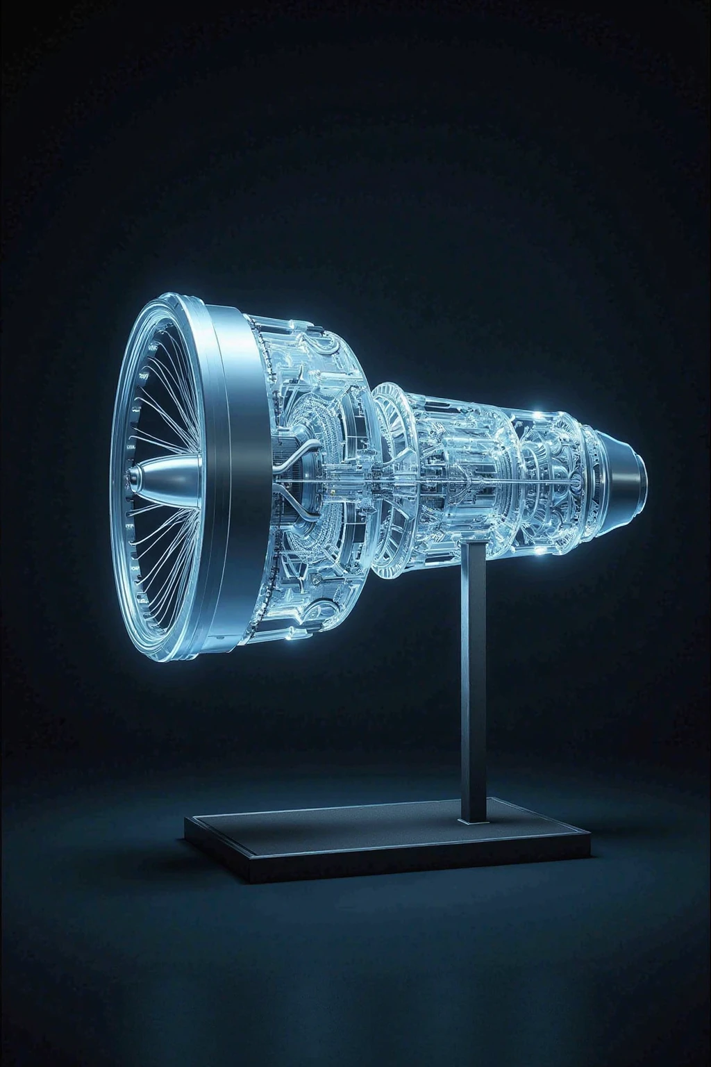 V8 internal combustion engine, stands on a demonstration stand, x-ray (((valve operation, pistons, cranks, kneecap))), ultradetail, engineering accuracy.