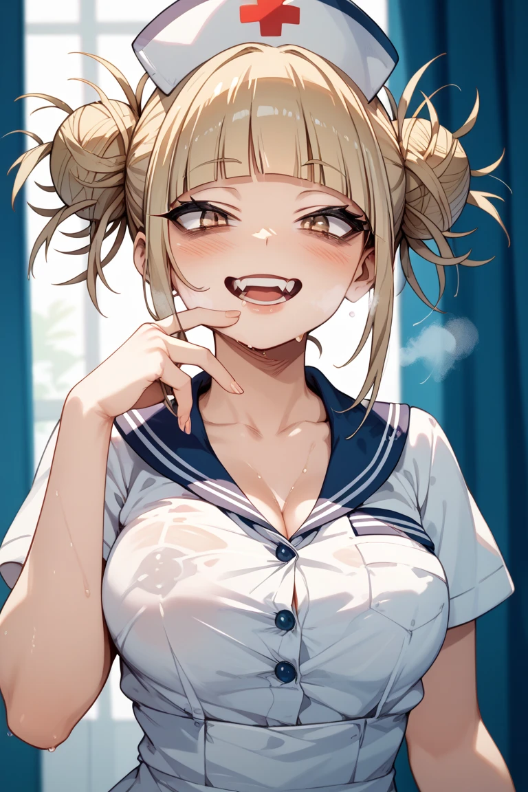 nsfw:1.2,prison,blonde,Braid,blue eyes,Big Breasts,blush,Sweat,Sloppy face,((Hanging eyes、Sailor suit、Torn clothes:1.5、Big Mouth、tooth))、(Himiko Toga),barefoot,Face down,Lying down,Sticking out tongue,saliva,looks happy,tickle,joy,shy,tears,Ahegao:1.5,Overflowing Sex Fluids、((vagina、SEX、1 Strong Man))、Large penis insertion、Dynamic pose、Roll one's eyes、Nipple protrusionissionary position, spread legs:1.5, legs up:1.2))、bangs、((Lying on your back:1.5))、Hair pulling:1.2、Hair being grabbed:1.5、Saliva:1.5
