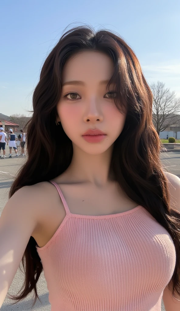( 3 girls), Masterpiece, Highest quality, 8ก, beautiful girlหน้าเด็กวัยใส、beautiful girl, young face、smile、Cute face,An 18-year-old girl, dressed in a wet white outfit, her hair a tangled mess like a forest, with beautiful streaks of gray, pushing her chest up, clothes torn, very detailed.  The bedroom background is detailed in 8K.