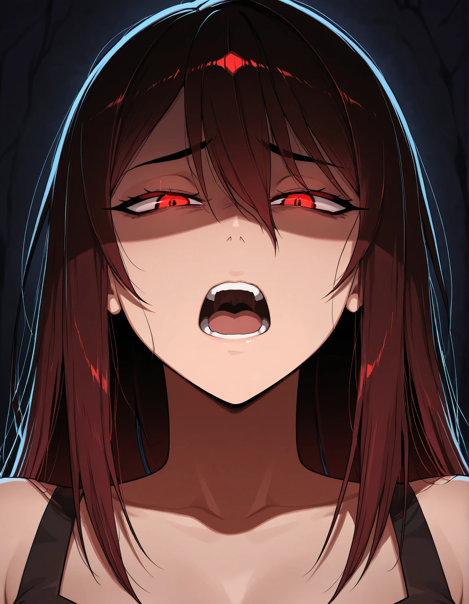 glare at viewer,Face tensing up, fear, scared,(angry:0.5),\(troubled eyebrows:1.7\), (narrowed eyes:1.1), disdaining ,disgusted face, disgusted face,displeasure,grimance,anguish,(disgusting),(open mouth), (look at viewer), shaded face, masterpiece,absurderes, beautiful detailed face,glare at viewer,