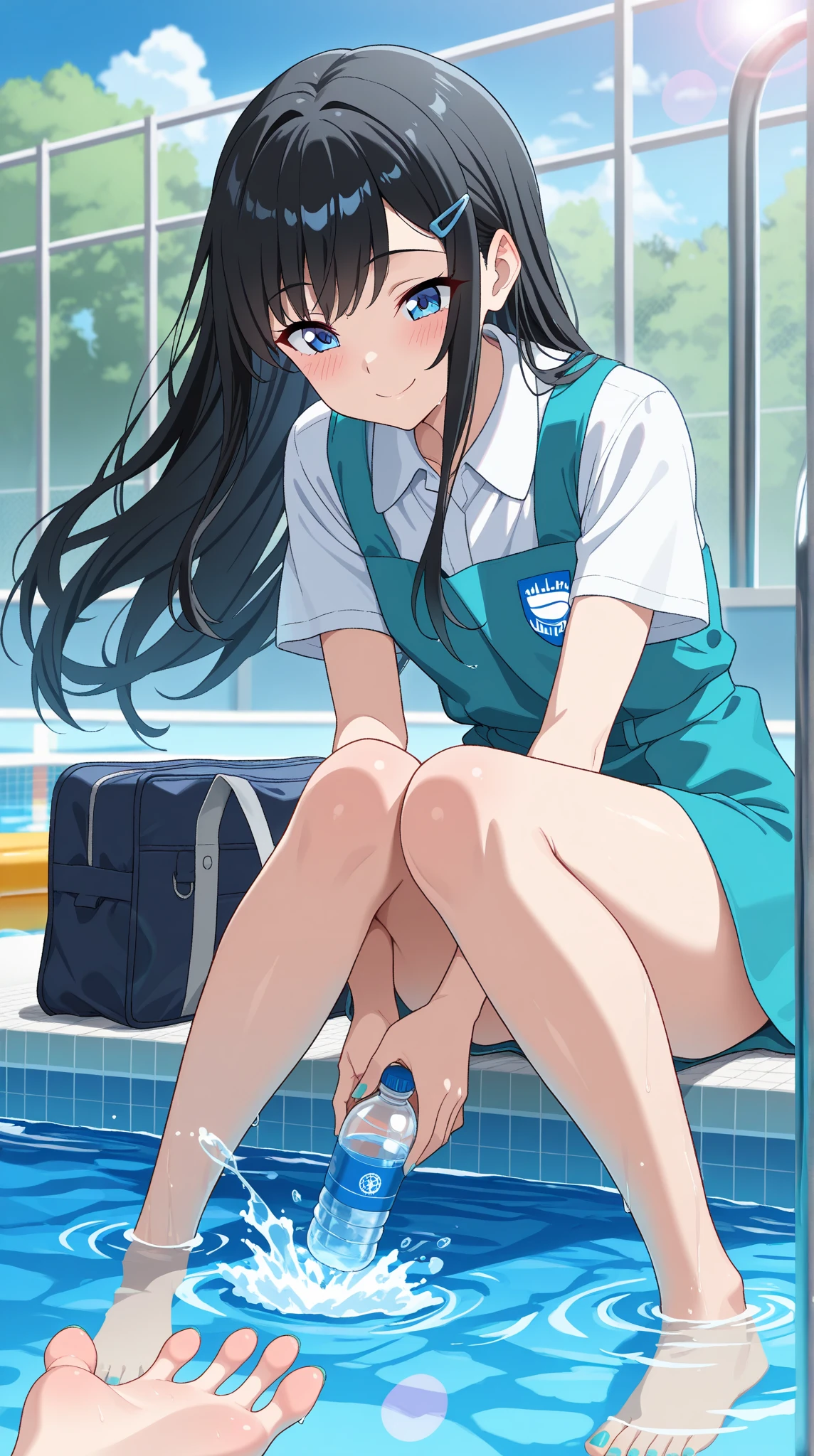 Top Quality, masuterpiece, HIGH DEFINITION, masuterpiece, 8K, highly detaild, Best Illustration, beautiful detailed eye, detailed detail, yui, 20-Something Woman, Hyper Detail, Perfect Hands, Beautiful Artwork, Master Quality, Best Shadows, Lighting to Highlight Characters, Realistic Face Details, Realism, 3D Face, Floating Nipples masterpiece, The Highest Quality, colourful hair, 1girl, bangs, long hair, Middle chest, aroused, lying , summer day background, facing towards the viewer, legs open, wet see through dress, little clothes