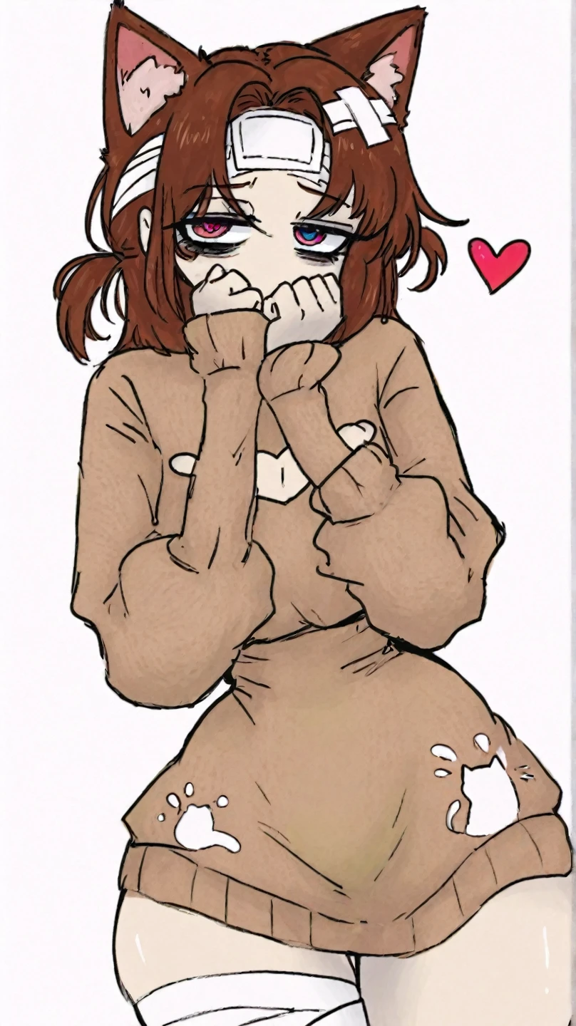 Mabel Pines wearing short leather skirt and a sweater that says "y love dicks"