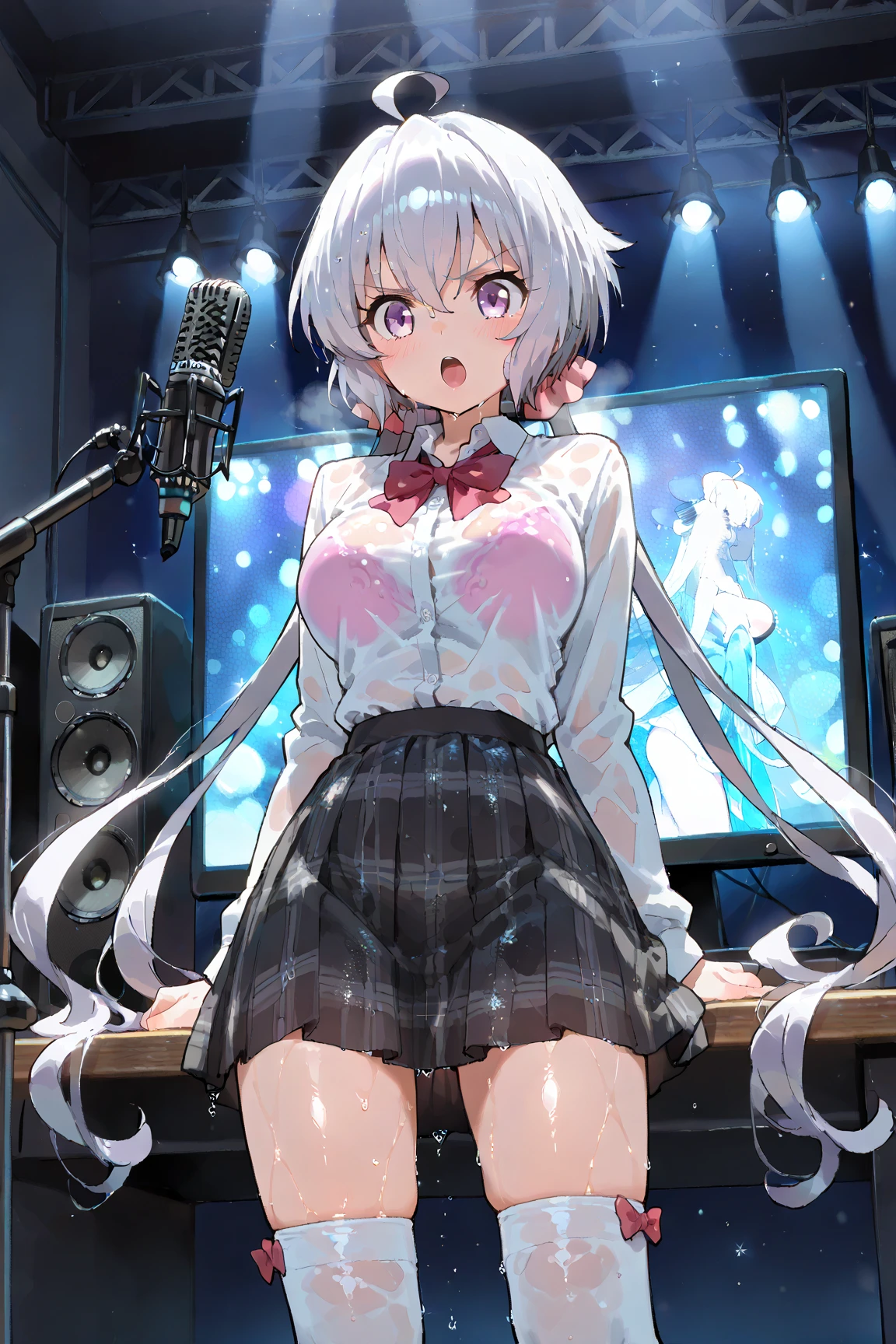 (8K、Highest image quality、highest quality、masterpiece)、detailed face、((1 baby girl))、braid silver hair、long hair、blunt bangs、blue eyes、angly、(())、((small breasts))、((see through Colored camisole))、red school bag,minimum skirt、((black pleated skirt))、((micro skirt lift)、cowboy shot、((in the outdoor background)),((see through)),((nipples)),((nipples visible)),((squatting)),((spread legs)),((wet)),((show off pussy)),((((loli girl)))),(((loli))),(Oppai loli girl),hand to penis,grab the penis,hand to penis,touch the penis,tekoki,Exposure,cum,penis into hand,hand to the penis,grab penis,Handjob,cum,semen,sperm,bukkake,cum on face,((penis ejaculates semen)),(((ejaculates semen))),school backpack,(((cumming on face))),((cum on face)),(mmf Double Handjob),(masturbation),((( masturbation))),