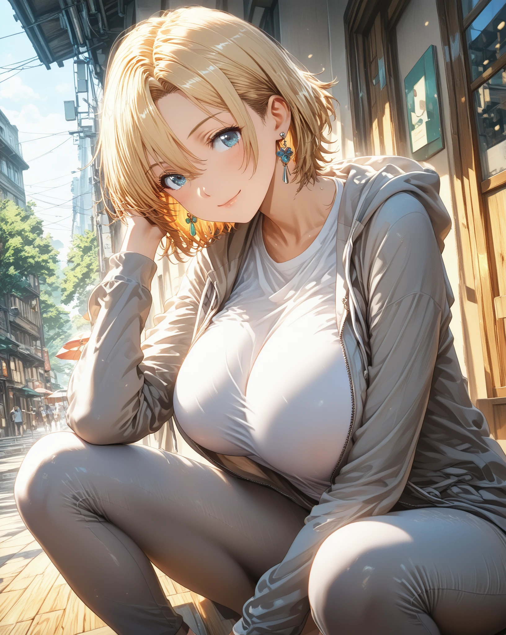 Highest quality、High resolution、Detailed Background、(Beautiful face in every detail:1.4)、Anatomically correct、(Normal number of fingers:1.2)、(Highly detailed face:1.2)、Detailed eyes、Beautiful women in their 20s、(Huge breasts:1.2)、Perfect body line、Light color hair、Bobcut、Long Hair、Wavy Hairstyle、Cute Eye Makeup、Cute Lip Makeup、Accentuate your cleavage、Model Pose、Cute gestures、Show the whole body、
(A beautiful model with a popular spot in the background:1.5)、
A coordinated look incorporating deep autumnal colors and layering、Finishing with short boots or sneakers for a casual look、
Adding an accent with boots、Pair it with sneakers to make it more casual and sophisticated.、A wide-leg pants in velvet material paired with a simple T-shirt is also cute and autumnal、Combining with long boots is expected to have a leg-lengthening effect、
Kyoto、Arashiyama、Arashiyama is a classic yet always popular spot that combines the atmosphere of an ancient capital with a modern cafe.、Taking pictures at Togetsukyo Bridge, there are many picturesque landscapes、very beautiful