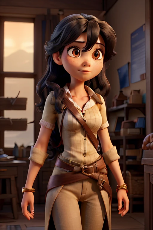 Beautiful face. Adventurer girl Stone Age clothes, middle of tropical forest,masterpiece,UHD, hd detailed