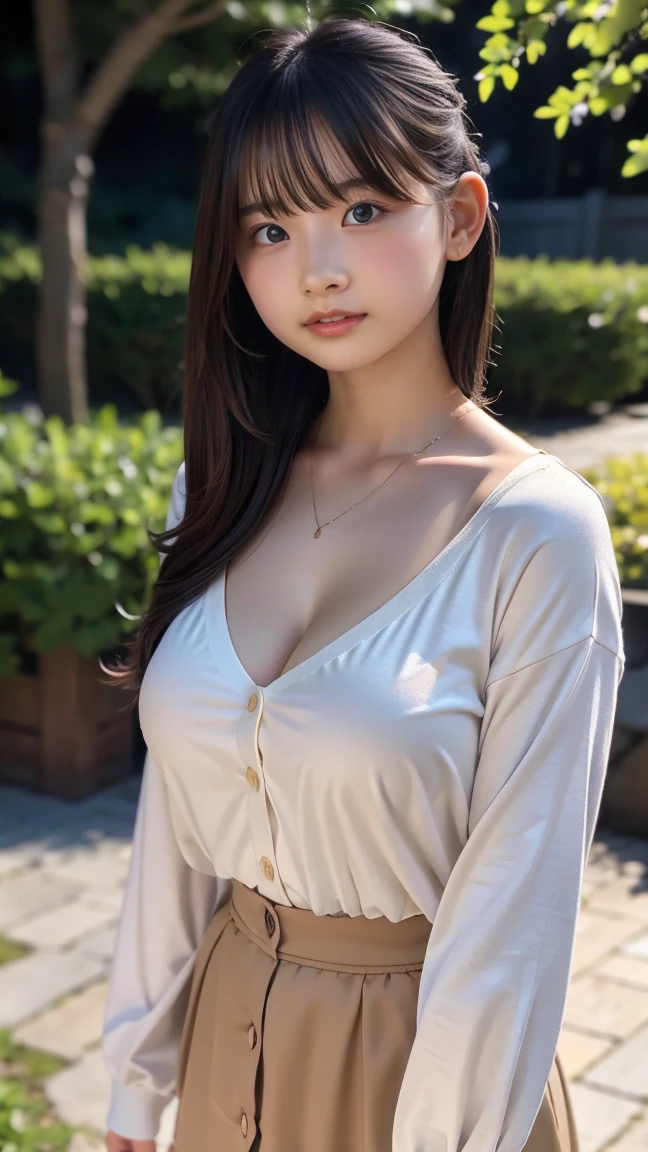 ((Curly hair in brown braidun1))、((18year old、Very cute girl walking in beautiful flower garden))、((Wet white button long shirt:1.1))、White Ultra Mini Skirt、micro mini g string、(((Colossal tits:1.4、droopy chest:1.5)))、8K、Raw photography、((FULL BODYSHOT))、(highlydetailed skin:1.2)、(Pubic hair shows through:1.5)、(Exposed crotch:1.5)、a picture、masterpiece、top-quality、Dark gray background、 Beautiful dark eyes、Gorgeous blonde braid curly hair、de pele branca、Huge soft breasts and beautiful abs、pubick hair、Beautiful japanese girl)、Poses variadas、hyperdetailed face、A detailed eye、((No closeup))、((outside of house))、(Sateen、a street:1.2)、