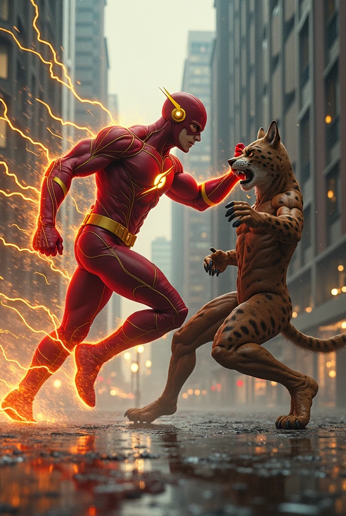 Flash and Cheetah fight scene Ultra HD high resolution 4K