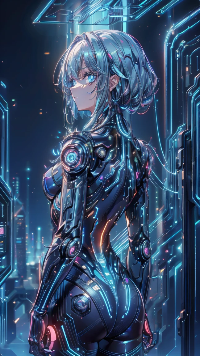 hyper HD, retinas, Anatomically correct, Textured skin, Super detail, Best quality, A high resolution,cyber punk perssonage,High-tech style space,(Next-generation high-tech cylindrical medical training chambers:1.3),A machine full of technology,scifi style,midjourney