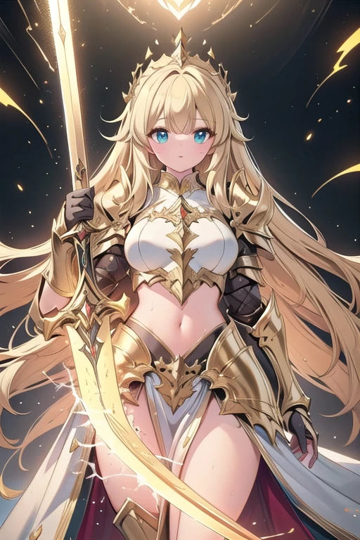 (masterpiece), best quality, expressive eyes, perfect face,1girl, bare shoulders,final fantasy xiv,au ra,(white scales,white dragon tail,white dragon horns:1,2),elbow gloves,big breasts,cleavage,(white and gold dress:1.4),castle,(night:1.1),sexy pose,bewitching pose,standing,head tilt,cowboy shot,blonde hair,wavy hair,blue eyes,(standing,contrapposto:1.4),holding scythe