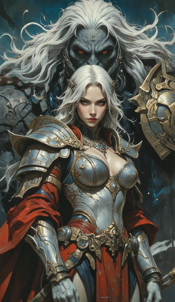 (megan fox:1.25), (muscular:1.5), (full body view:1.25), (masterpiece:1.1), (best quality:1.1), (ornate:1.1), (red and black armor:1.26), (horror:1.0), (esoteric:1.1), (solo:1.4), (dynamic angle:1.0), (cowboy shot:1.0), (woman:1.1),(very muscular bodybuilder girl:1.25), (huge upper body:1.25), (narrow hips:1.0), long hair, (gothic intricate vampiric armor:1.25), (gauntlets:1.0), (shoulder armor:1.1), ((tarot style frame:1.25)), (glowing red eyes:1.25), (huge muscular arms:1.5,), (10-pack abs:1.4), (lots of veins:1.25), thin legs, Realistic, Very detailed face and eyes, masterpiece, (beautiful girl face:1.25)