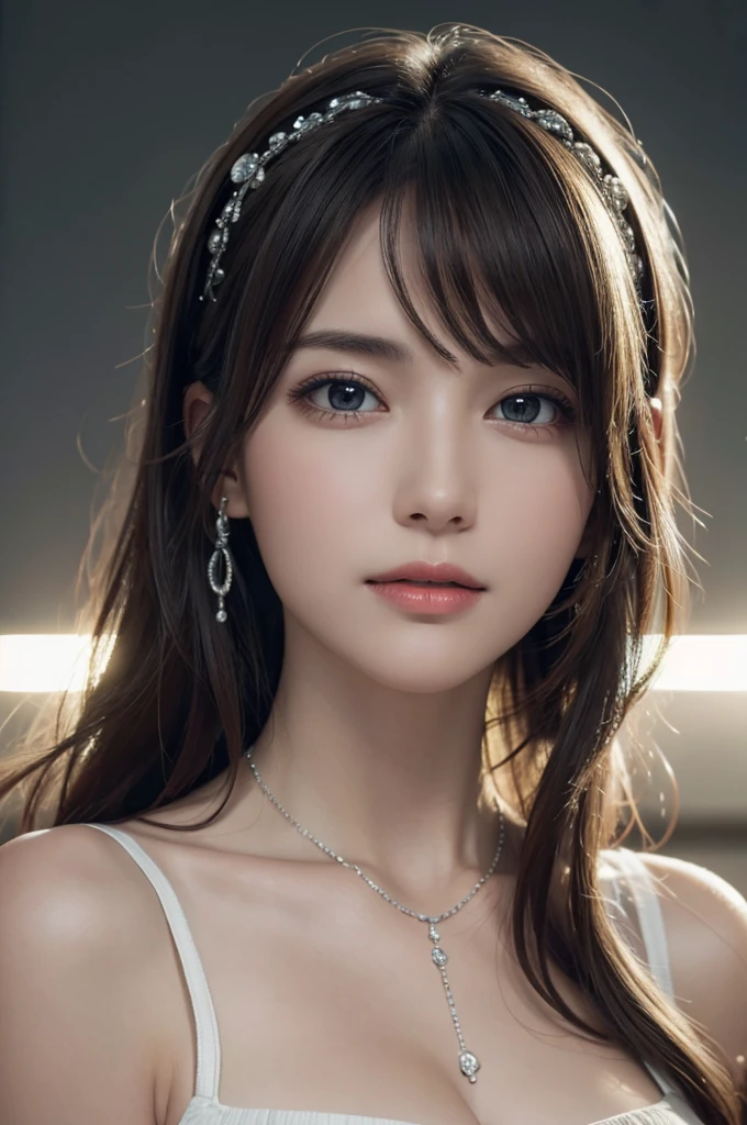 An innocent 20-year-old girl、A shy smile,Shortcuts,Bed Background,Raw photo, (8K、highest quality、masterpiece:1.2)、(Intricate details:1.4)、(Photorealistic:1.4)、Octane Rendering、Intricate 3d rendering ultra detailed, Studio Soft Light, Rim Light, Vivid details, Super Detail, Realistic skin texture, Detailed Face, Beautiful detailed eyes, Highly Detail CG Unity 16k Wallpaper, Makeup, (Detailed background:1.2), Shiny skin,