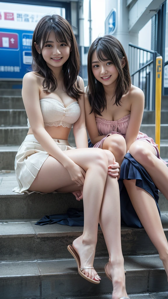8K、RAW Photos、Highest quality、Super detailed、Super Resolution、Ultra HD、8K壁紙、Amazing details summer、Park with an ocean view、Woman sitting on a park bench、squirt、16 year old school girl in uniform、Drink water、School bag、Blue sky、Shining Sun、Bento、Water bottle、Drink water、smile
(((Emphasize cleavage)))
(((I can see her panties)))