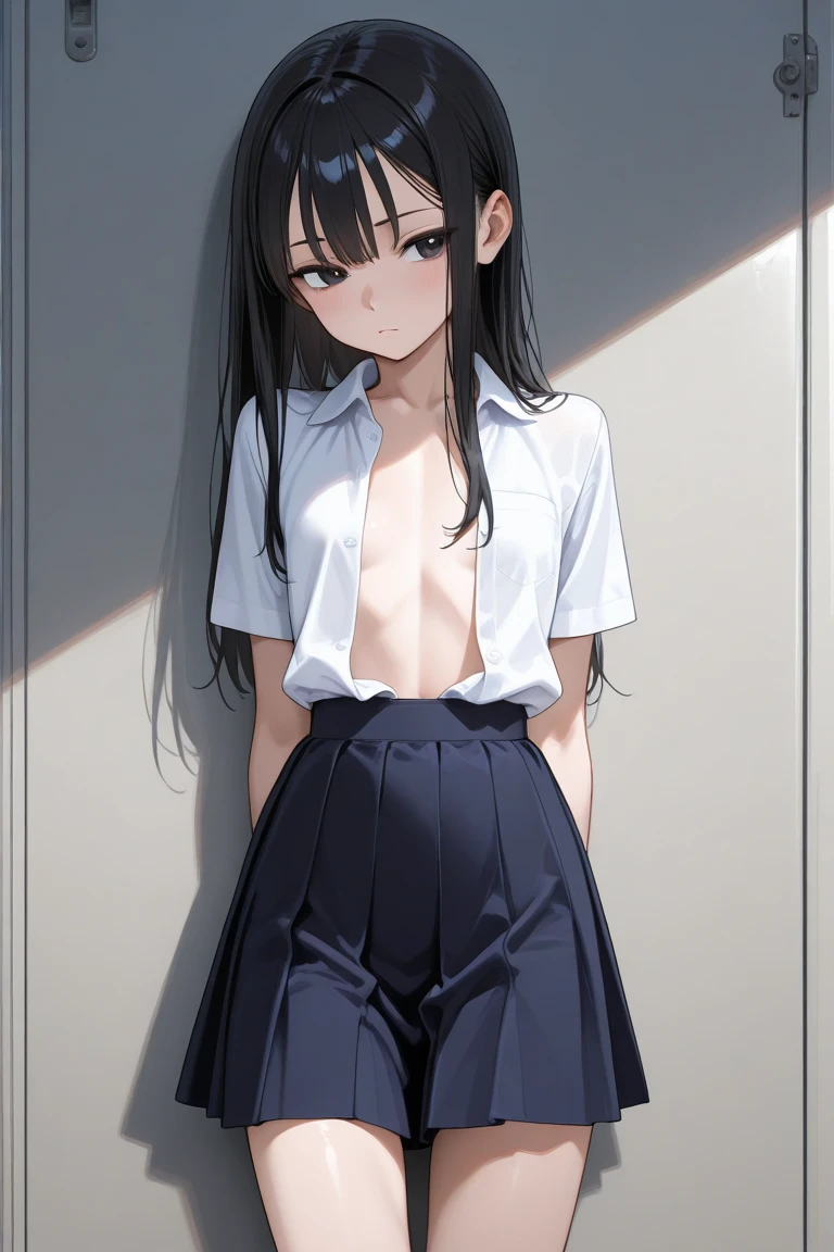 School、In the classroom、Sitting in a chair、Girl、Girl、Short、Younger、Lower school year、Baby Face、flat chest、Dynamic Angle、masterpiece、best quality、ultra-detail、Great Khan、The air conditioner is broken、Summer sunshine、Miniskirt、Panties、Spreading legs、Looks hot、Raise one leg、The desks are lined up、corridor、window、Seems like a hassle、Complaining、There are several classmates behind me.、Clothing、Untidy appearance、Her chest is exposed、Wide Stride、Fan、With his mouth open sloppily、A boy has his trousers down、Boy's dick、Boy masturbating